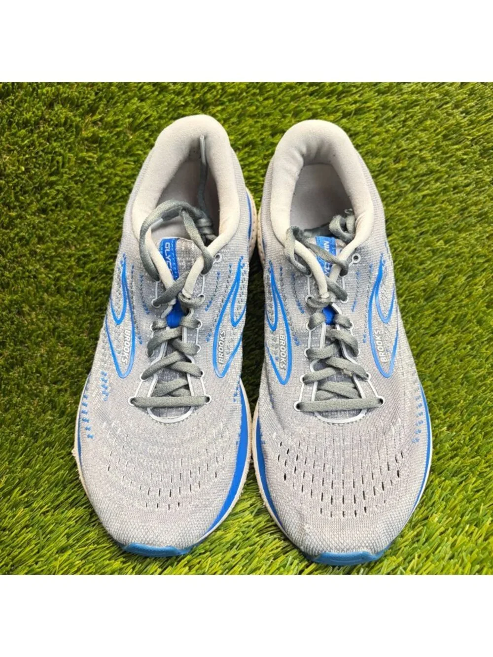 Brooks Glycerin 19 Mens Size 8EE Gray Blue Athletic Running Shoes Sneakers